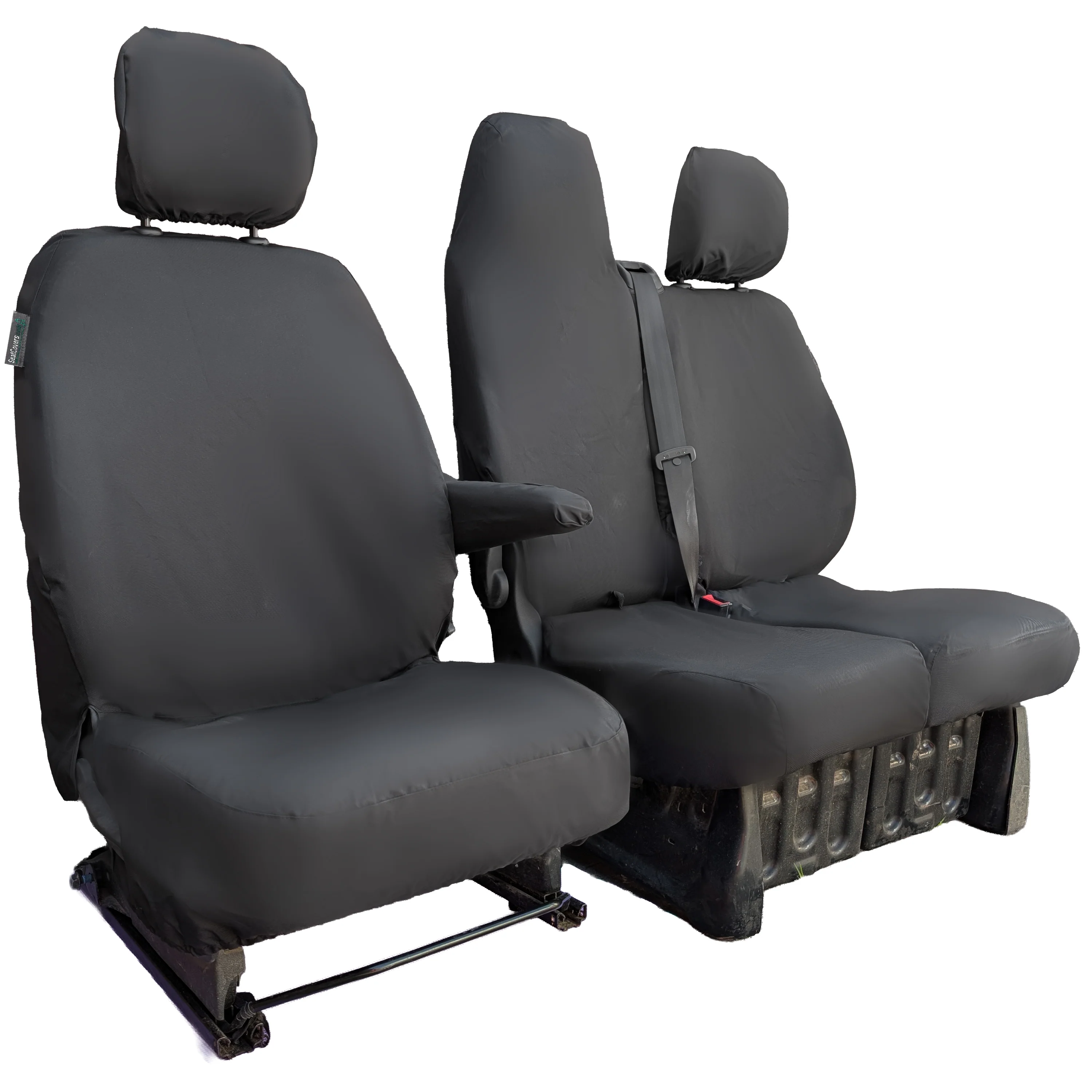 Nissan Primastar Van 2021+ Tailored Seat Covers - Three Front Seats Folding Middle Seat Twin Base Seat - Image 3