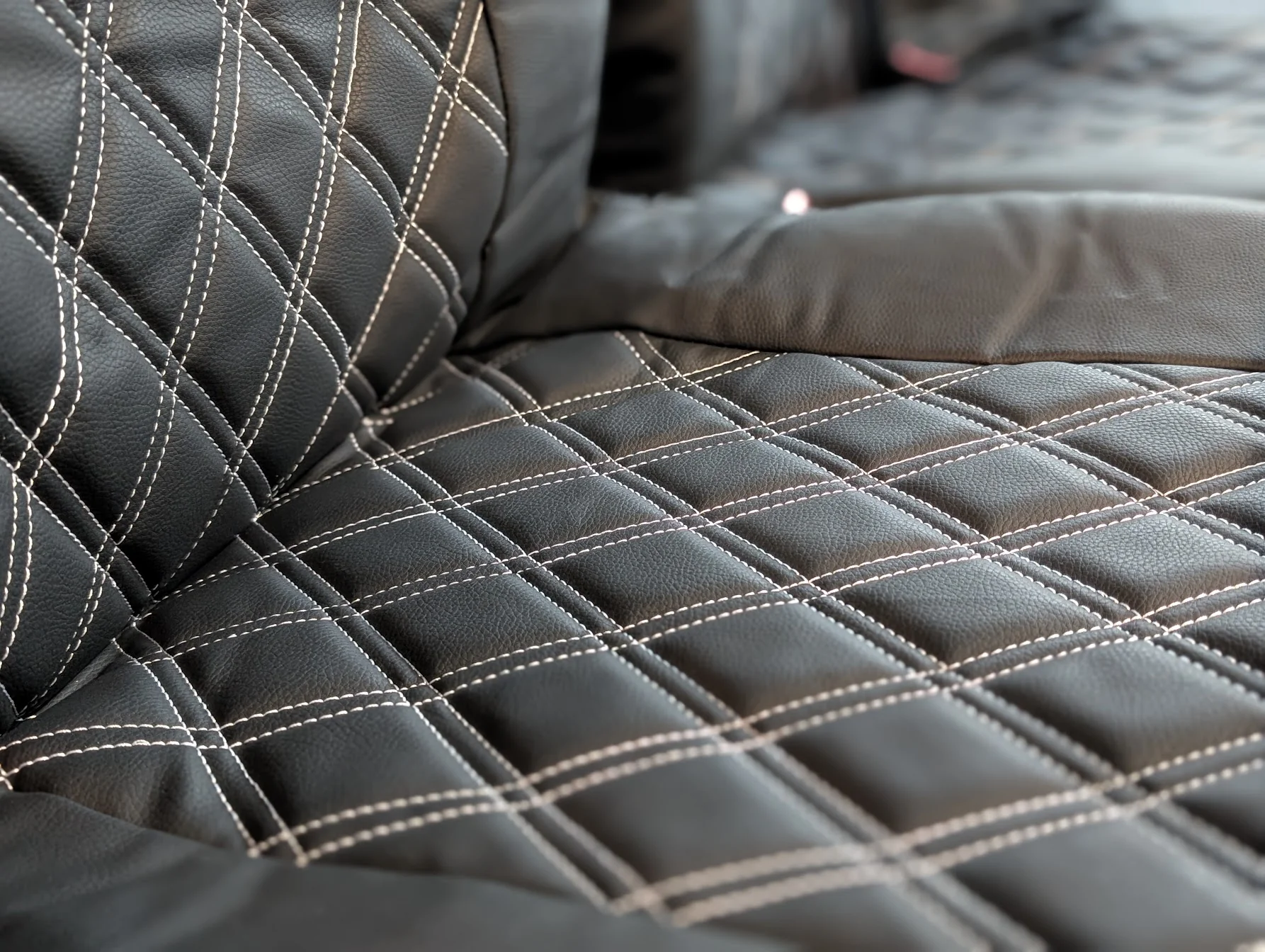 Driver & Double Passenger Seat Cover - Semi-Tailored Leatherette - Waterproof & Airbag Compatible - Image 5