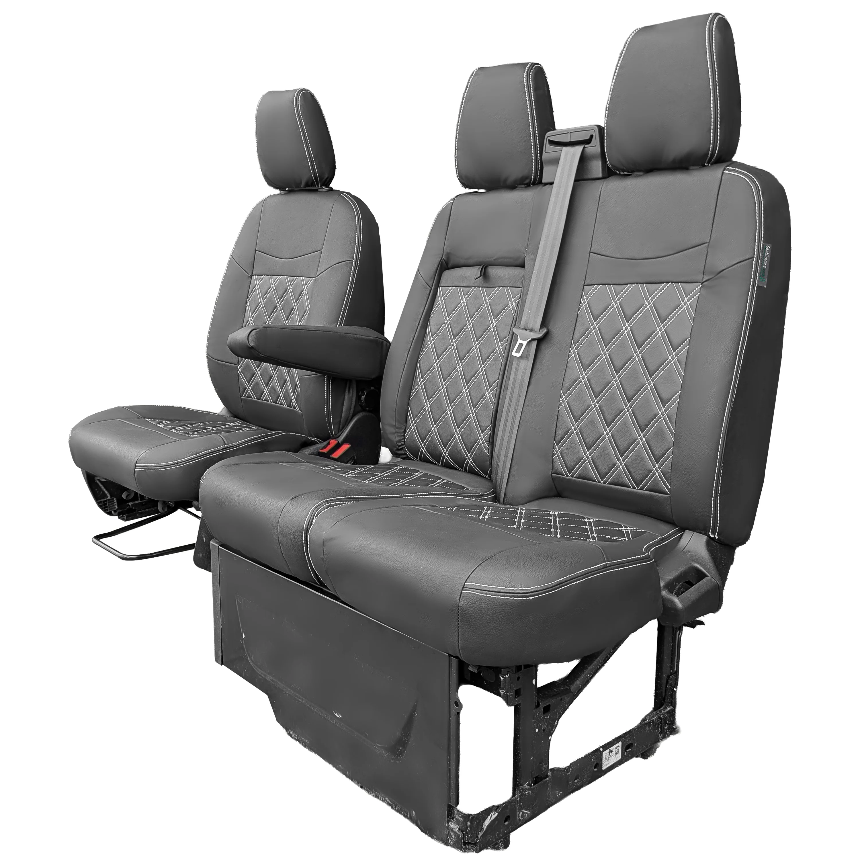 Ford Transit Custom 2013-2024 Leatherette Seat Covers - Three Front Seats - Image 3