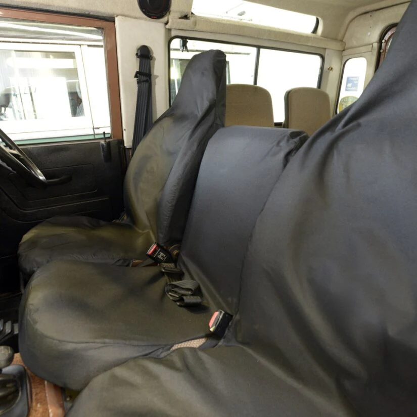 Land Rover Defender 90 & 110 1983-2007 Tailored Seat Covers - Two Front Seats With Middle Small Seat
