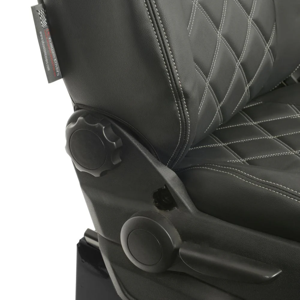 Mercedes Sprinter Van 2006-2018 Leatherette Seat Covers - Front - Image 10
