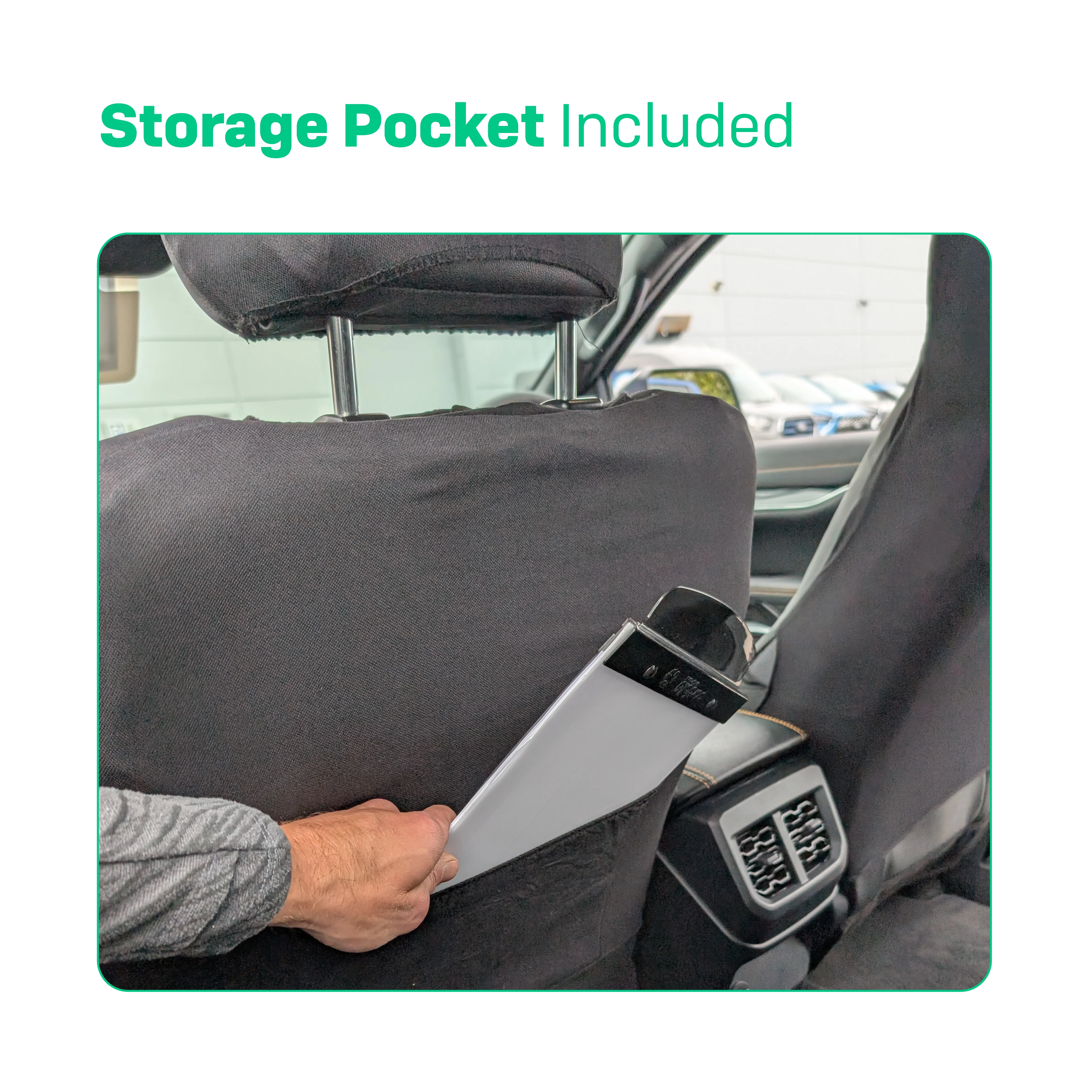 Driver & Passenger Semi-Tailored Leatherette & Memory Foam Seat Covers - Waterproof & Airbag Compatible - Image 6