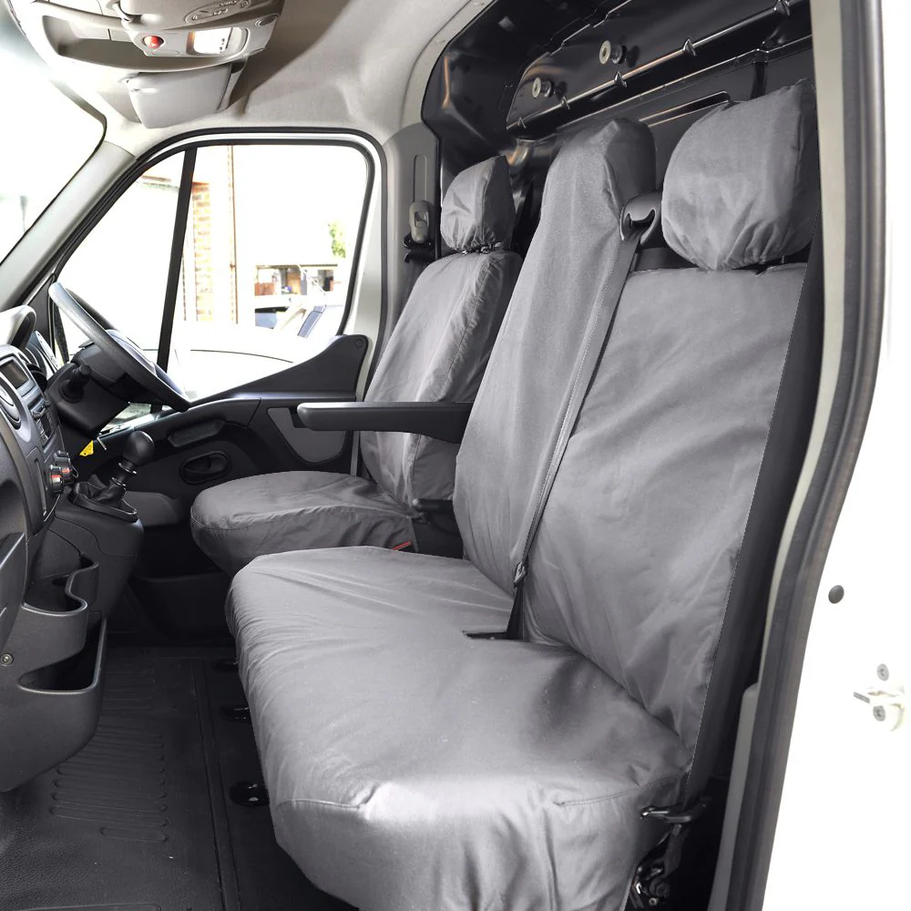 Vauxhall Movano Van 2010-2022 Tailored  Seat Covers - Three Front Seats Folding Middle Seat Single Twin Base Seat - Image 7