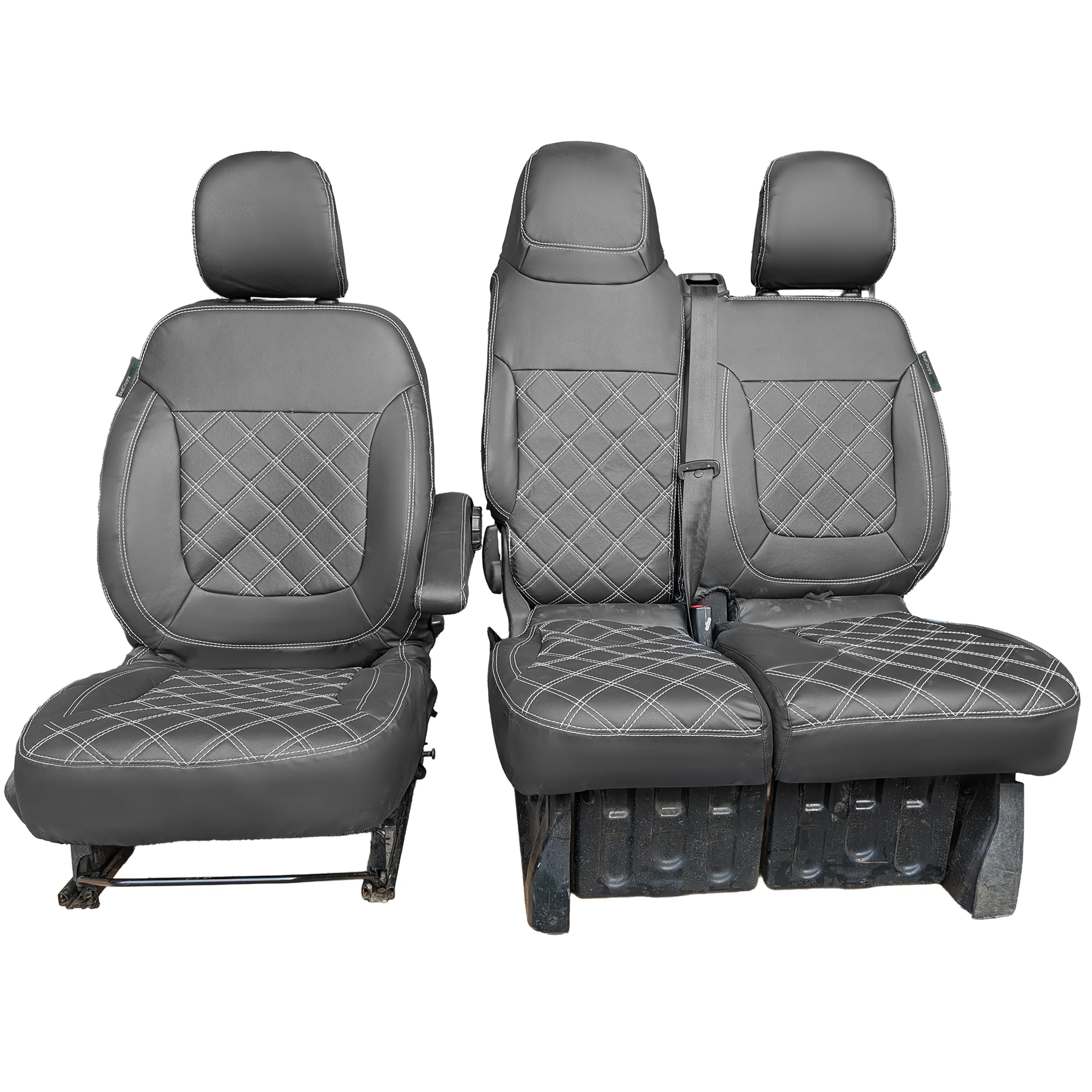 Renault Trafic 2014+ Leatherette Seat Covers - Three Front Seats Folding Middle Seat - Image 5
