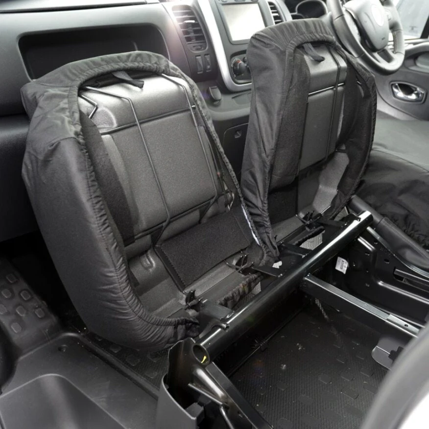 Vauxhall Vivaro  Van 2014-2019 Tailored  Seat Covers - Three Front Seats With Under Seat Storage - Image 5