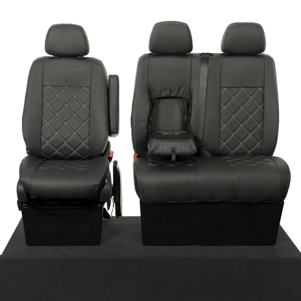 Volkswagen Crafter Van 2006-2017 Leatherette Seat Covers - Front - Image 3