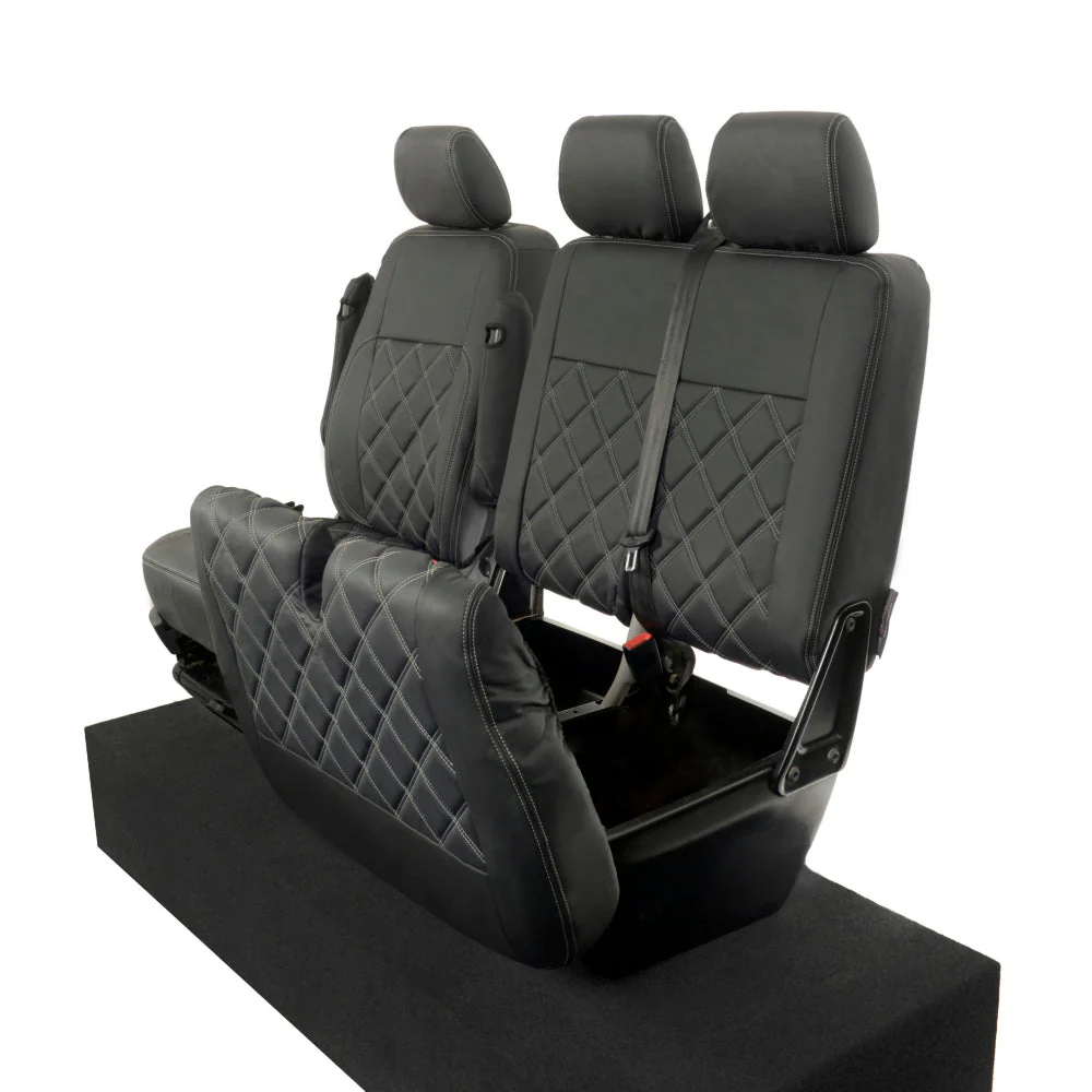 Volkswagen Transporter T5 Kombi Van 2011-2015 Leatherette Seat Covers - Front - Image 4