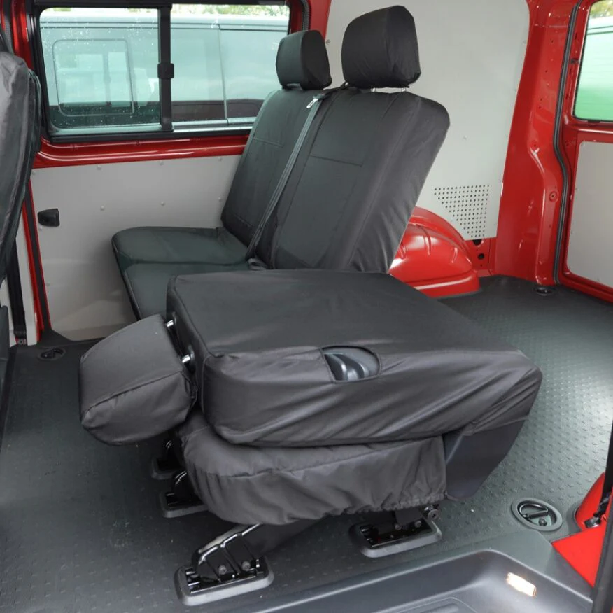 Volkswagen Transporter T6.1 Kombi Van 2019-2025 Tailored  Seat Covers - Rear Three Single  Seat Second Row - Image 3